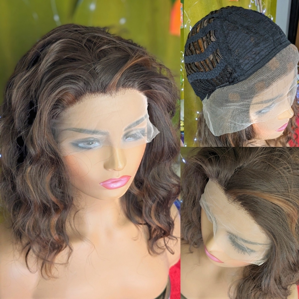 Free part invisible lace front wig